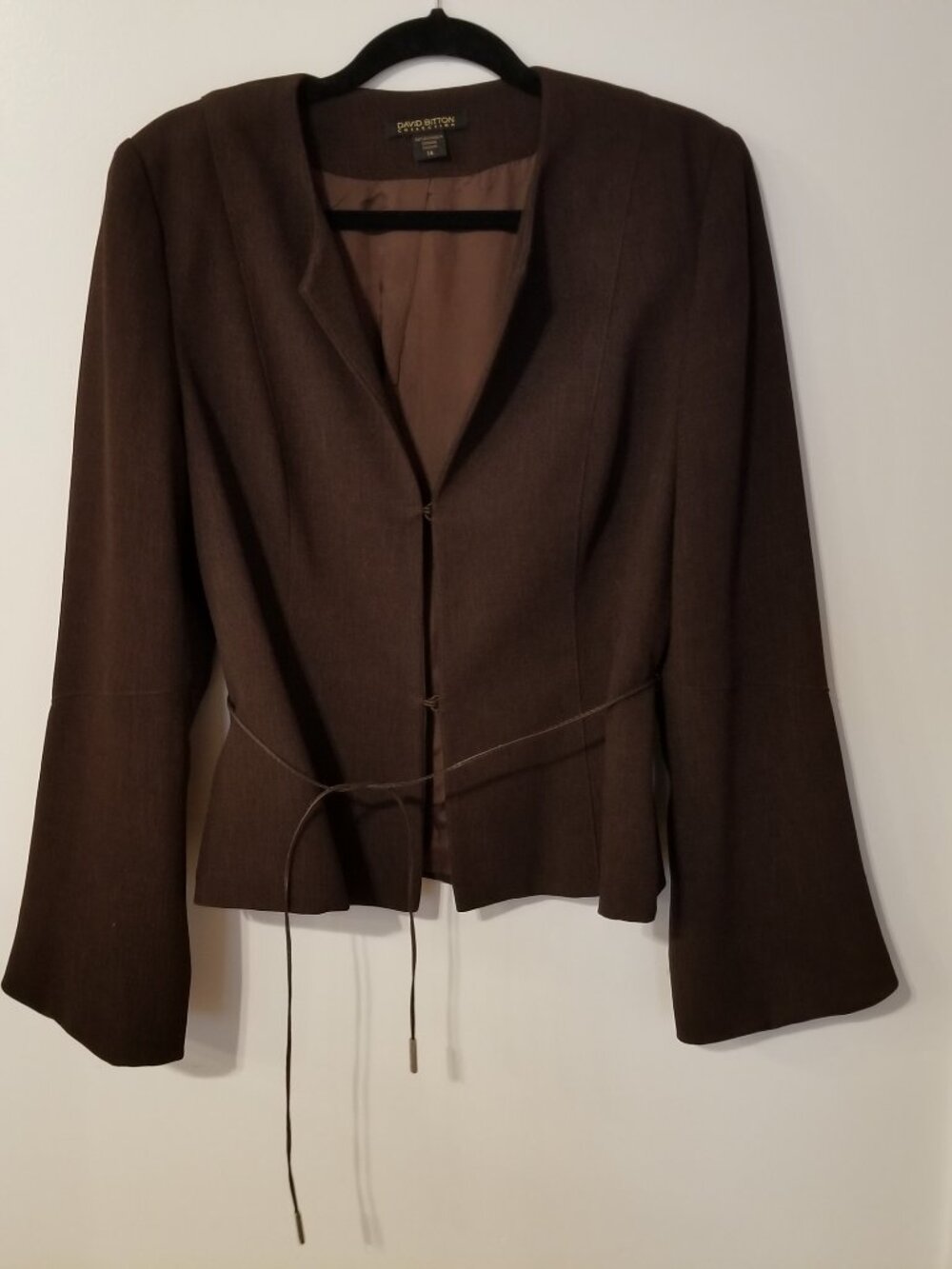 David Bitton Chocolate Structured Jacket – Simons Exclusive (Like New)